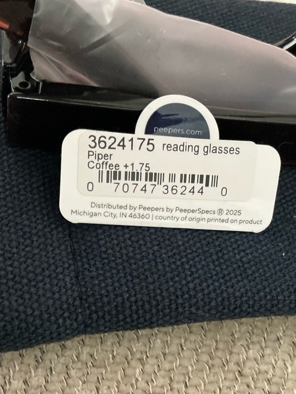 NWT Peepers Reading Glasses - Piper - Coffee 1.75 Blue Light - Picture 4 of 5